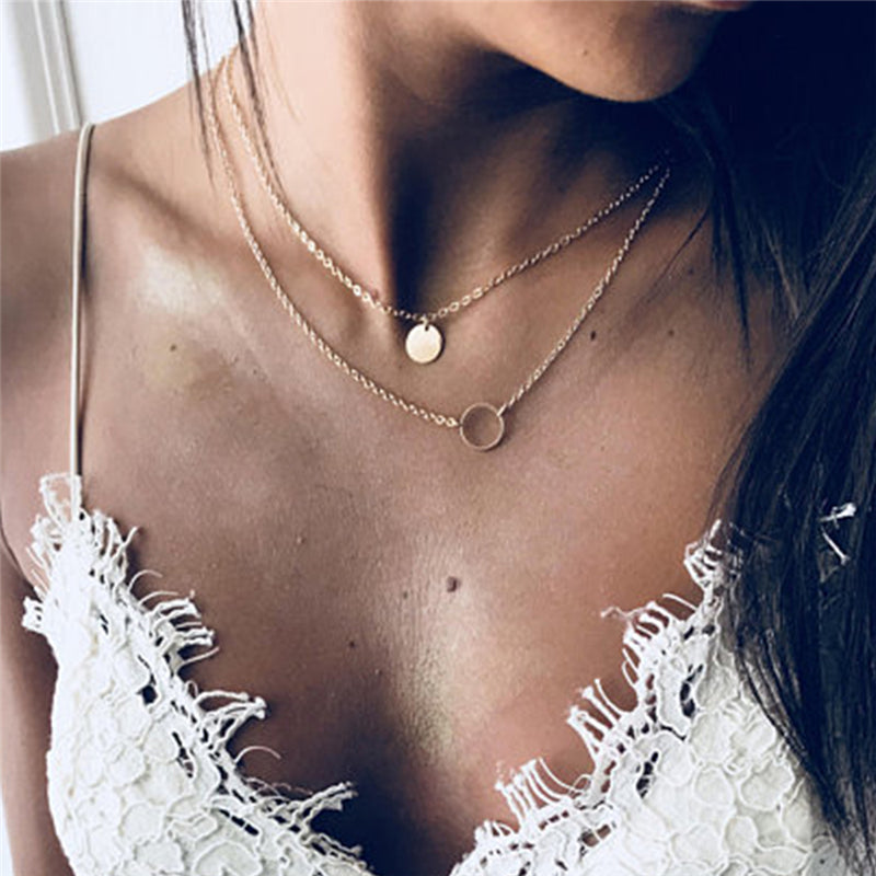 Simple Sequined Choker Necklace For Women – Jewelry Gift Ideas — 1