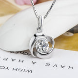 Fashion zircon necklace female rose pendant – Jewelry Gift Ideas — 5