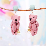 Long Cute Animal Plush Long Chain Earrings – Stylish Gifts — 4