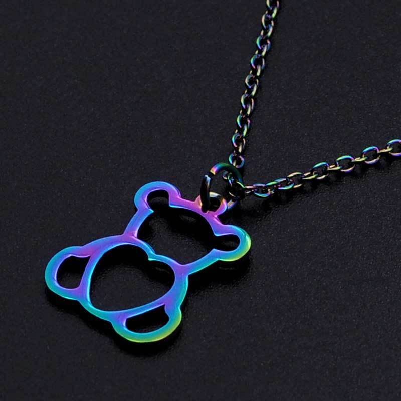 Fashion Color Bear Stainless Steel Pendant – Jewelry Gift Ideas — 1