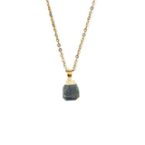 Cut Natural Necklace With Original Stone Pendant – Jewelry Gift Ideas — 4