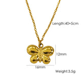 Bow Stainless Steel 14K Gold Earrings Necklace – Jewelry Gift Ideas — 11