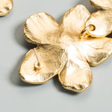 Flower earrings, golden petals, earrings – Small Gift Ideas — 2