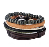 Leather Bracelet Men Multilayer Bead Bracelet – Jewelry Gift Ideas — 15
