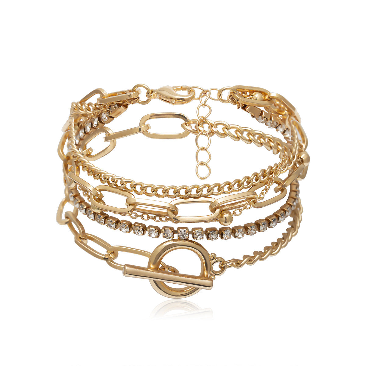 Retro Geometric Multilayer Combination Bracelet – Jewelry Gift Ideas — 1