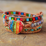 Natural imperial stone hand-woven bracelet – Jewelry Gift Ideas — 4
