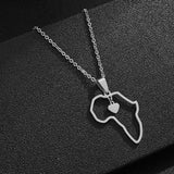 Stainless Steel Africa Map Hip Hop Pendant – Jewelry Gift Ideas — 5