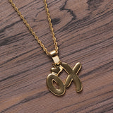 Copper XO Pendant Copper Inlaid Zircon Necklace – Jewelry Gift Ideas — 3