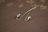 Magnolia gold-plated sterling silver earrings – Thoughtful Gifts — 4