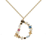 English Letter Necklace Female Colorful Crystals – Jewelry Gift Ideas — 10