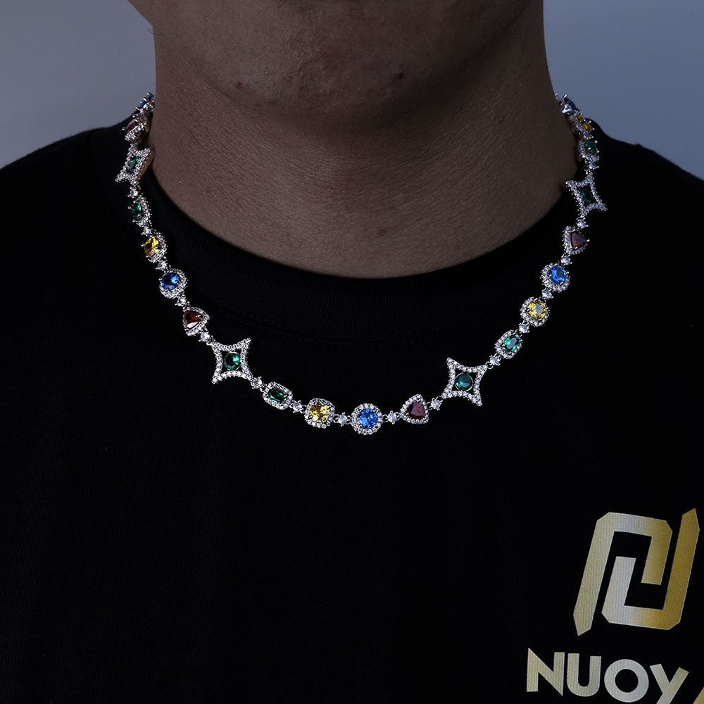 Jewelry Ornament Hip Hop Color Gemstone Necklace – Jewelry Gift Ideas — 1