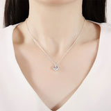 Small Round Diamond Necklace for Ladies Heart – Jewelry Gift Ideas — 2
