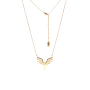 Three-Piece Full Diamond Angel Wings Necklace – Jewelry Gift Ideas — 7