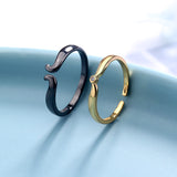 Simple Black And White Wings Couple's Ring – Gifts for Couples — 9