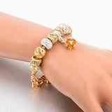 Gold-plated heart beaded bracelet – Jewelry Gift Ideas — 8