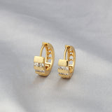 925 Silver Nails New Simple Inlaid Zirconium Earrings – Gifts for Her — 4