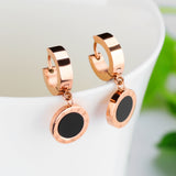 Roman numerals simple circle round cake earrings – Thoughtful Gifts — 2