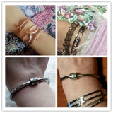 Bracelet Cylindrical Opening Titanium Steel – Jewelry Gift Ideas — 1