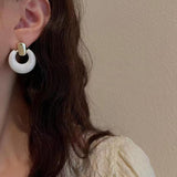 Retro Simple Dripping Geometric Round Ring Earrings – Stylish Gifts — 2