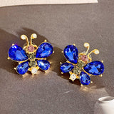 Women Girl Vintage Blue Crystal Earrings – Gifts for Her — 2