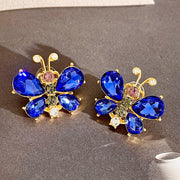 Women Girl Vintage Blue Crystal Earrings – Gifts for Her — 2