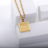 English Letter Plate Necklace For Male And Female – Jewelry Gift Ideas — 3