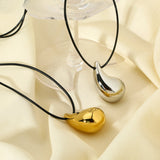 Dropper Pendant Necklace 16k Gold Titanium Steel – Jewelry Gift Ideas — 7