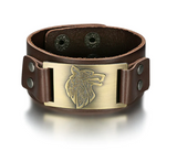 Beowulf Regalia Leather Viking Wolf Head Arm Cuff – Gift Ideas — 2