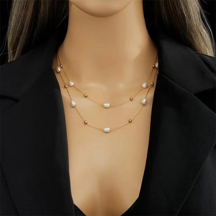 Double-layer Pearl Necklace Temperament Entry Lux – Jewelry Gift Ideas — 1