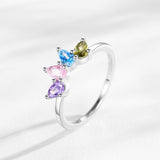 Women's S925 Sterling Silver Drop-shaped Color Zircon – Gifts for Her — 6