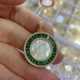 Round Lady Guadalupe Necklace Pendant – Jewelry Gift Ideas — 2