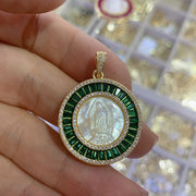Round Lady Guadalupe Necklace Pendant – Jewelry Gift Ideas — 2