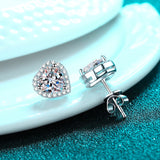 Women's Mosang Stone 925 Sterling Silver Earrings – Gifts for Her — 2