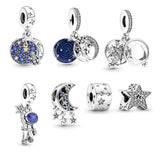 Bracelet Beads White Copper Star Moon Zircon – Jewelry Gift Ideas — 7