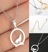 Niche Design Hollow Circle Wolf Pendant Graceful – Jewelry Gift Ideas — 3