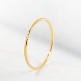 Women's Simple Plain Circle Moissanite Ring – Gifts for Her — 2