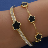 Lucky Five Petal Flower Bracelet Women's – Jewelry Gift Ideas — 12