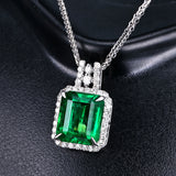 Grandmother Green Diamond Zircon Pendant Necklace – Jewelry Gift Ideas — 5