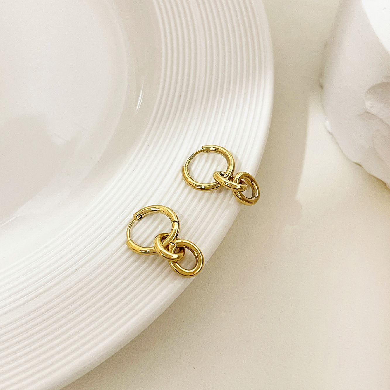 Earrings Chain Metal Frosty Steel Earrings – Useful Gifts — 1