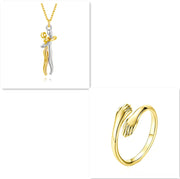 Love Hug Necklace Unisex Men Women Couple Jewelry – Gifts for Couples — 11