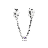 Logo Love Pentagram Bow Safety Chain Bracelet – Jewelry Gift Ideas — 4