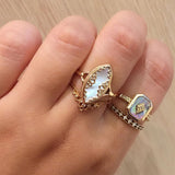 Women's Bubble Fashion White Shellfish Ring – Stylish Gifts — 7