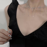 Tassel Style Metal Chain Bow Necklaceshort – Stylish Gifts — 3