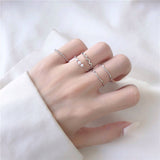 Five-piece Pearl Wavy Combination Ring – Useful Gifts — 6