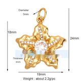 Pure Copper Micro-inlaid Color Flower Zircon Hollow – Small Gift Ideas — 12