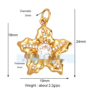 Pure Copper Micro-inlaid Color Flower Zircon Hollow – Small Gift Ideas — 12