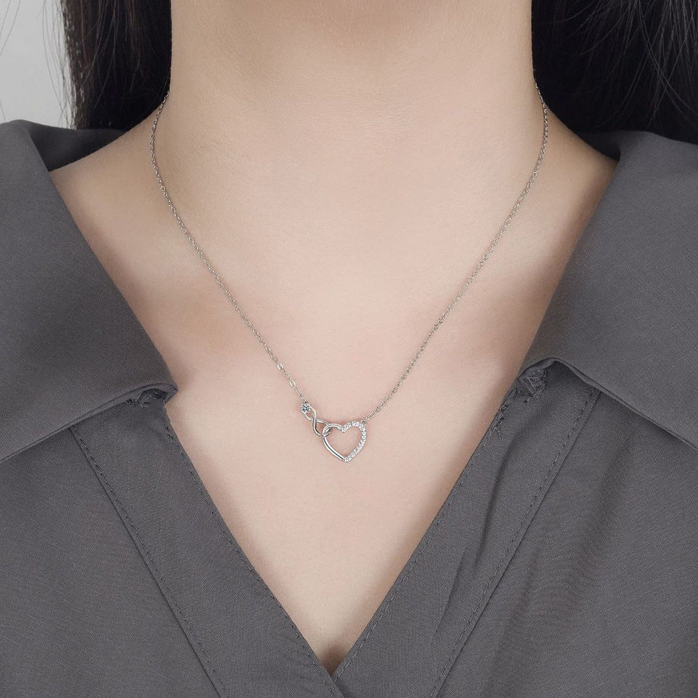 Pure Silver Hoop Love Necklace – Jewelry Gift Ideas — 1