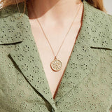 Matte Gold Sun Pendant Necklace For Women – Jewelry Gift Ideas — 2
