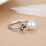 Simple Geometric Pearl Index Finger Ring – Jewelry Gift Ideas — 2