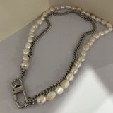 Stitched Choker Pearl Chain Collarbone – Thoughtful Gifts — 2
